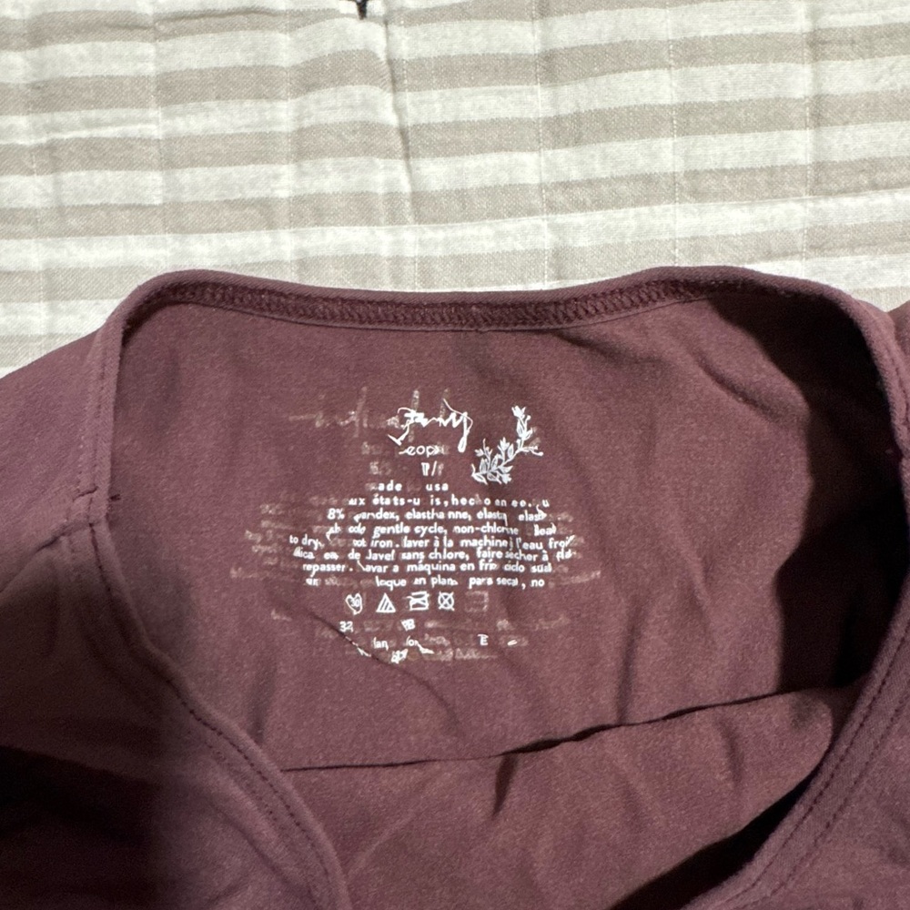 Free People Intimately Cap Sleeve Seamless Cami in Brandy Wine - SIZE XS/S - Picture 6 of 6
